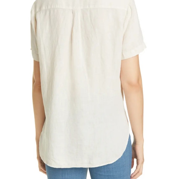 Theory linen tie front shirt. - Picture 7 of 12